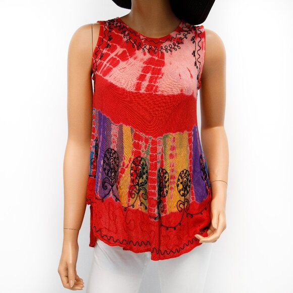 Shoreline Multi-color Tie-Dye Tank - Picture 1 of 5